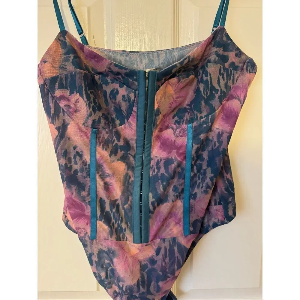 Free people printed night rhythm bodysuit